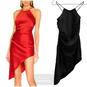 Nookie Gypsy Cross Back Black Asymmetrical Dree.Size S